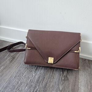Cartier Burgundy Crossbody Bag with Gold Accents